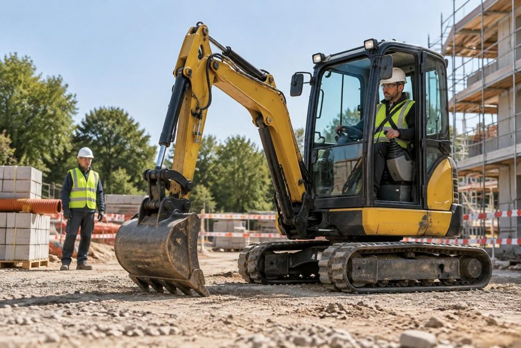 permis, caces, règles de sécurité : découvrez les conditions pour conduire une mini-pelle et travailler sans risque sur un chantier.